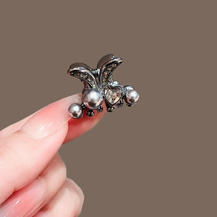 精致兔耳朵小号发夹女2025新款 公主头小抓夹气质侧边刘海碎发顶夹