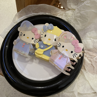 元 气满满甜美可爱小猫抓夹醋酸kt猫发抓鲨鱼夹头饰ins发饰