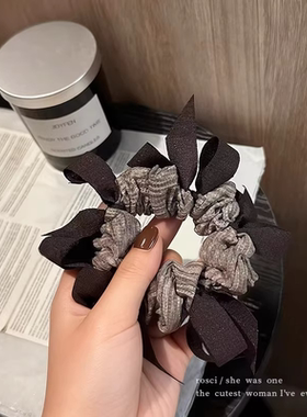 韩系小众编织蝴蝶结大肠发圈扎丸子头高弹力头绳耐用马尾发绳皮筋