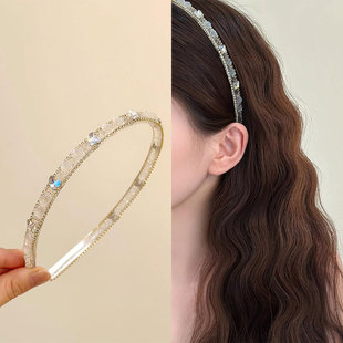气质公主风蝴蝶碎水晶发箍女2025新款 头箍发卡头饰 高级感洋气时尚