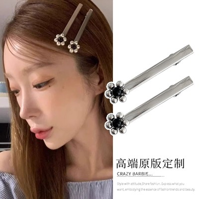 东大门欧尼同款银色花朵发夹