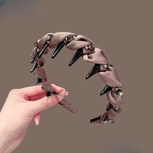 发箍女2025新款 高级感镶钻缠绕防滑带齿头箍气质洗脸压发发卡头饰