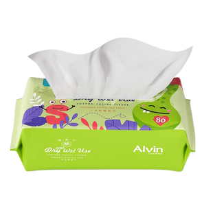 艾薇儿 Alvin绵柔巾新生婴儿擦脸专用干湿两用餐巾纸母婴级洗脸巾