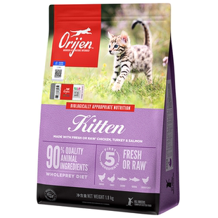 Orijen渴望爱猫幼猫奶糕进口增肥发腮鸡肉味低敏宠物幼猫专用猫粮