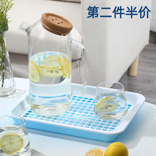双层沥水盘茶盘茶具杯子沥水篮洗菜水果双层托盘加厚置物盘塑料盘
