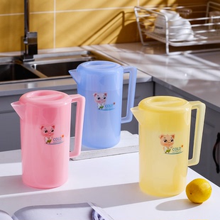 日式 冰箱耐高温冷水壶家用大容量塑料加厚刻度夏季 凉水壶泡茶果汁