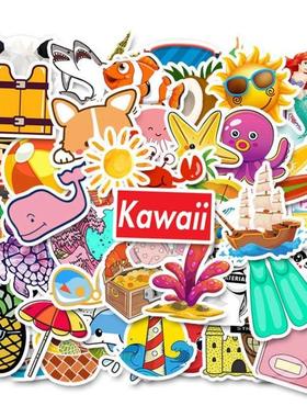 50PCS Cool Summer Vsco Stickers Pack Pink Girl Anime Stiker