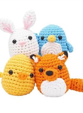 亚马逊爆款beginner crochet kit初学者钩针套件附有分步视频教程