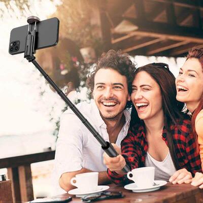 Selfie Stick Tripod, Extendable 3 in 1 Aluminum Selfie