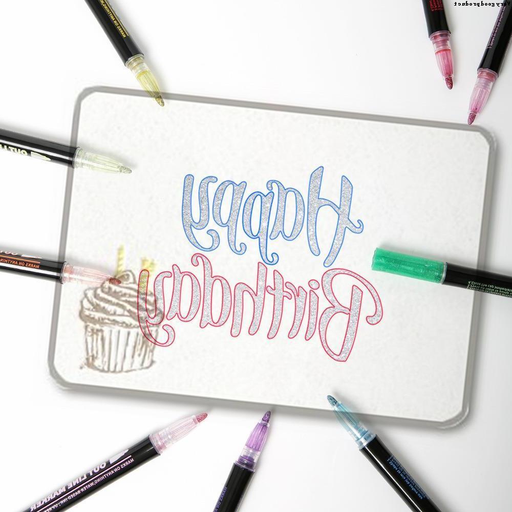 12 Color Double Line Outline Art Pen Marker Pen DIY Graffiti