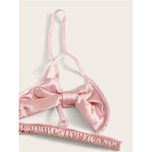 bikini garter belt Sexy piece bowknot three suit lingerie