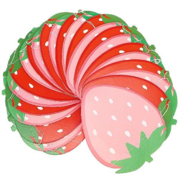 4 Pcs Window Strawberry Paper String Baby Strawberries