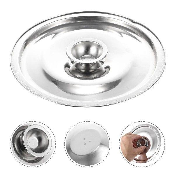 Bowl Cover Stainless Steel Cylinder Head Wok Pan Universal