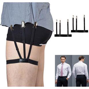 1 Pair Mens Shirt Stays Garters Holder Adjustable Shirt Hold
