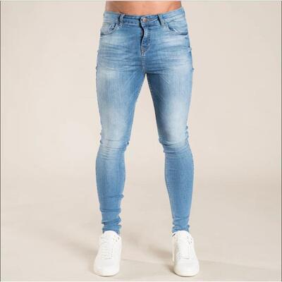 Man Plus Size Pants skinny Jeans Trousers Men 小脚牛仔长裤男