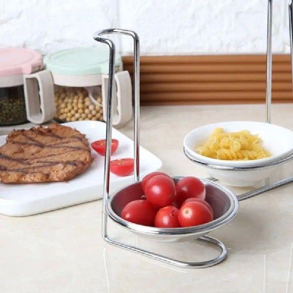 Stainless Steel Spoon Rest Lid Holder Vertical Stand