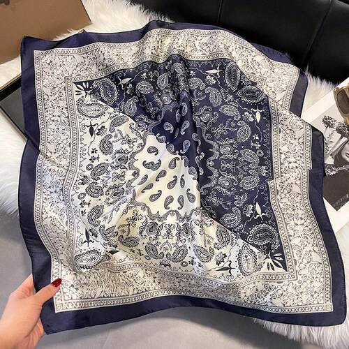 70cm satin silk scarf women shawl 方巾70cm缎面丝巾女披肩
