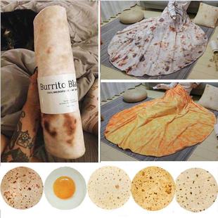 flannel burrito blankets WOSTAR round warm 200Gsm shape Soft