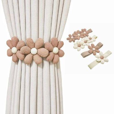 Flower Shape Curtain Tieback Elastic Band Window Curtain