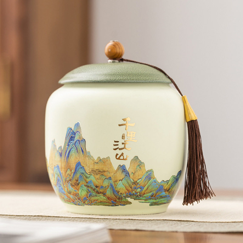 陶瓷茶叶罐精品高档家用