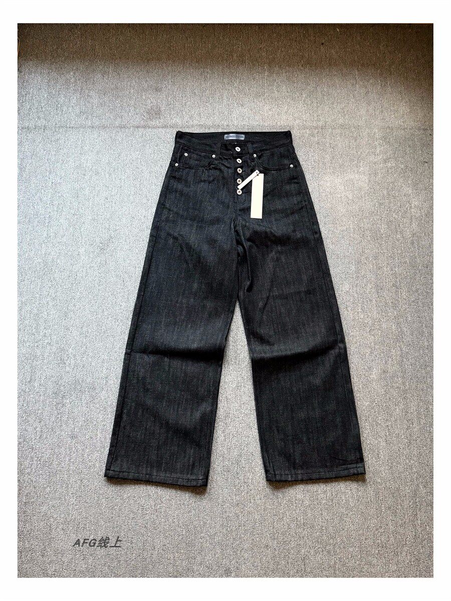 thumbnail for No Faith Studios Original Cow Depulting Scimitar Three-dimensional Baggy Wide-leg Straight Men's and Women's Trendy Jeans