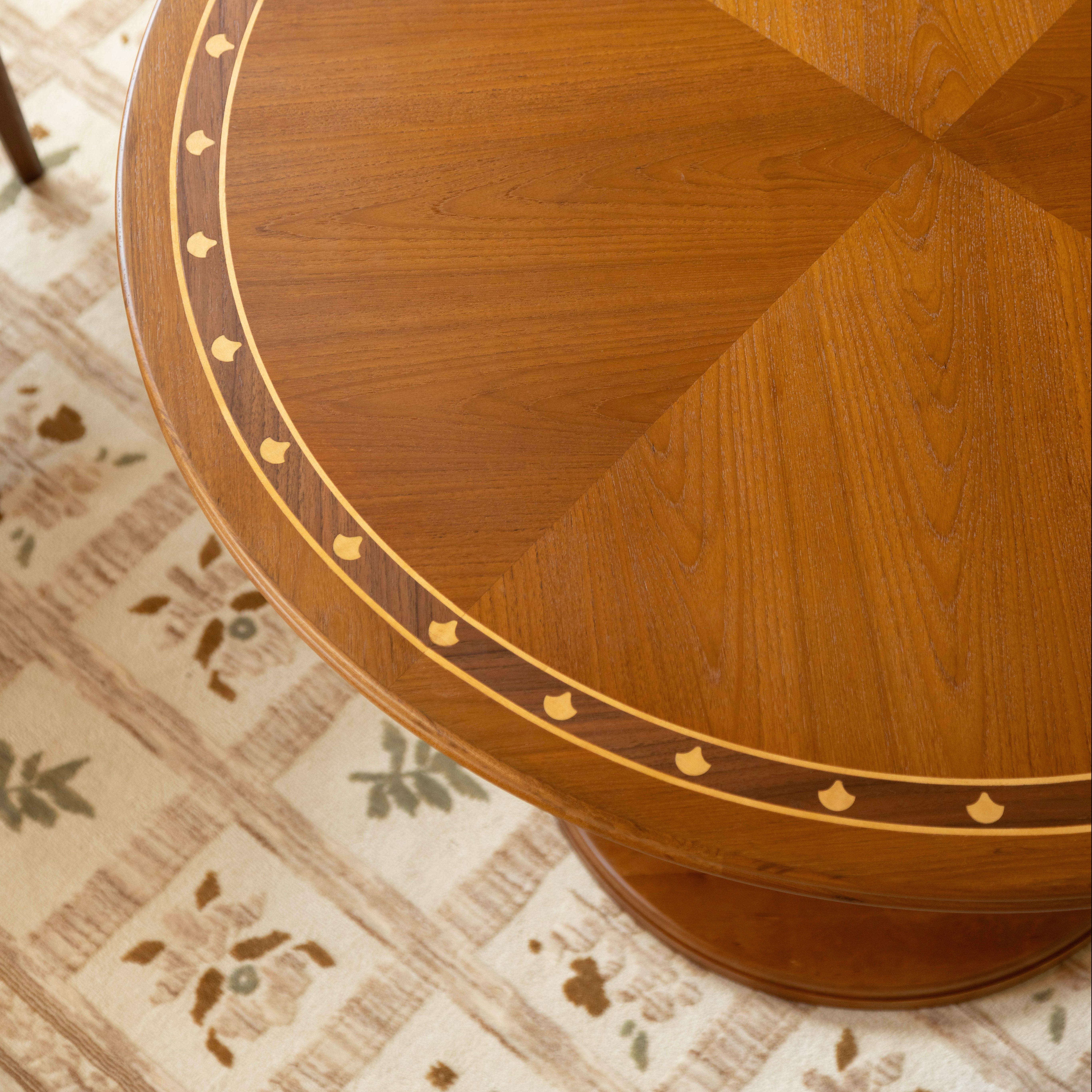 法式中古实木餐桌椅组合