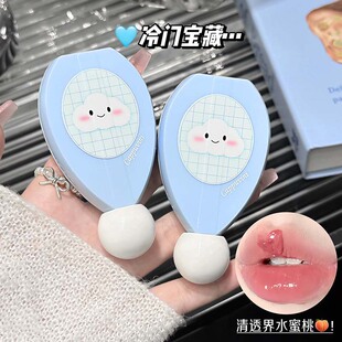 多色系水润固体唇蜜自然奶咖棕色玫瑰红色显白学生平价口红唇泥