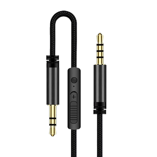 耳机线带麦克风WH1000XM3 24连接线控3.5mm语音索MDR100AH7头戴连电脑手机H91N尼音频线漫步w820nb英语四级者