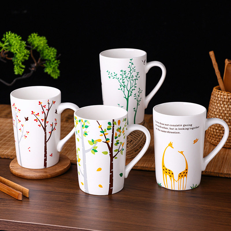 陶瓷水杯马克杯家用简约小清新大容量牛奶杯燕麦杯早餐杯礼品定制,餐饮具,马克杯,淘宝优惠券,粉丝福利购,淘宝优惠卷