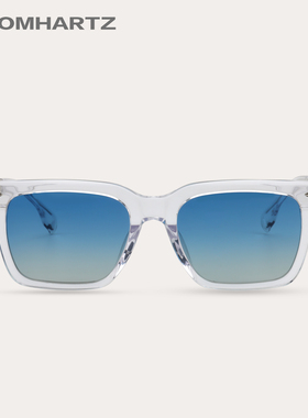 KROM HARTZ眼镜板材太阳镜复古国潮风龙纹腿透明框蓝色片遮阳墨镜