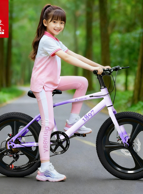 凤凰轻灵新款时尚儿童自行车女孩6到15岁中童大童变速学生山地车