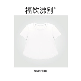 T恤燕尾邊顯瘦氣質(zhì)短袖 1111 胖mm短袖 大碼 福飲沸別 夏季