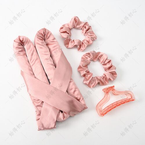 睡眠塑形卷发好物蝴蝶结丝发带免烫不硌头打造温柔大波浪