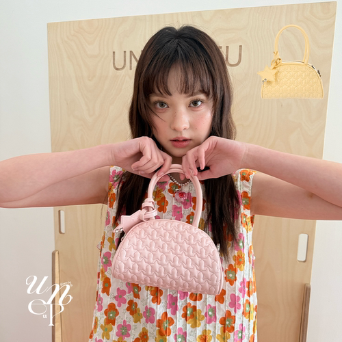 UNEUPEU鹅黄色星星保龄球包