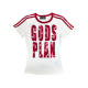 Gods 女 收腰短袖 plan 上帝计划25ss原创暗黑圆领字母拼色印花修身