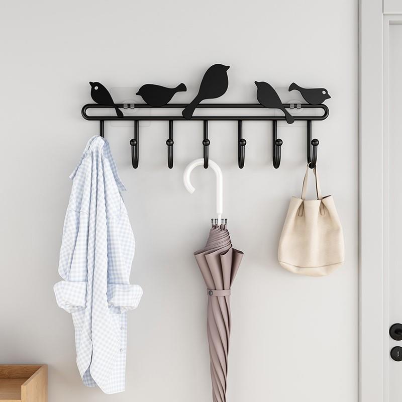 入户门挂衣架墙板门后不伤门轻奢衣服架子家用墙上墙体一进门壁挂