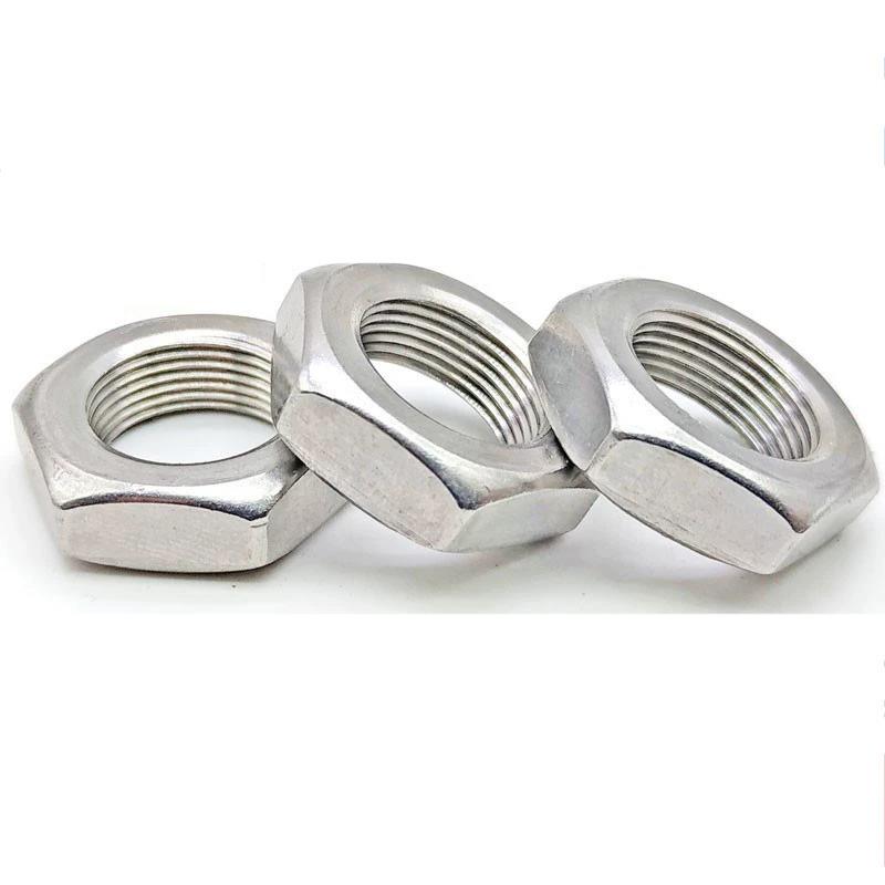 304不锈钢细牙薄螺母六角细牙螺帽M8M10*1M12M14M16M18M20M22*1.5
