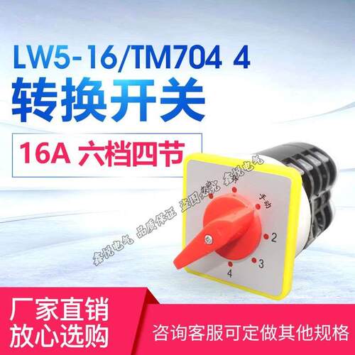 转换开关LW5D-16TM704/4电源电容柜切换开关4回路LW5D-16/4包邮