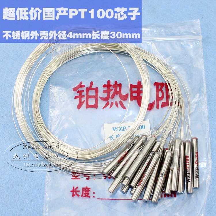 热电阻 WZP-PT100铂电阻芯 PT100不锈钢电阻芯 温度传感器