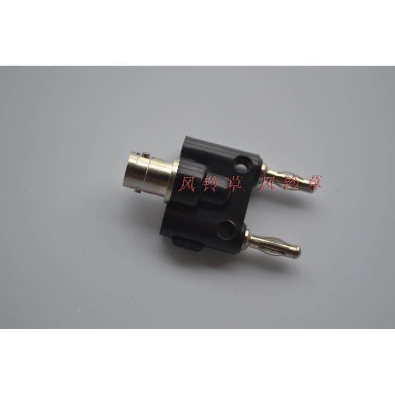 RF同轴连接器 转换插头 BNC母转4mm双排香蕉头插头公