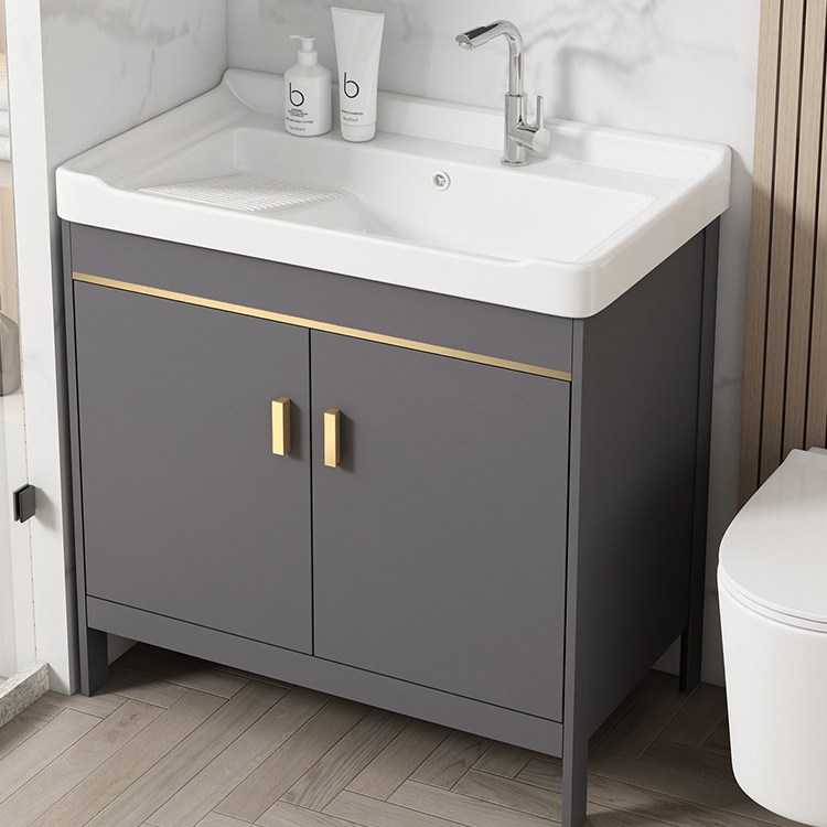 落地式洗衣柜组合卫生间带搓衣板浴室柜阳台陶瓷一体洗漱台洗衣池,家装主材,盆、台一体成型式台盆,淘宝优惠券,粉丝福利购,淘宝优惠卷