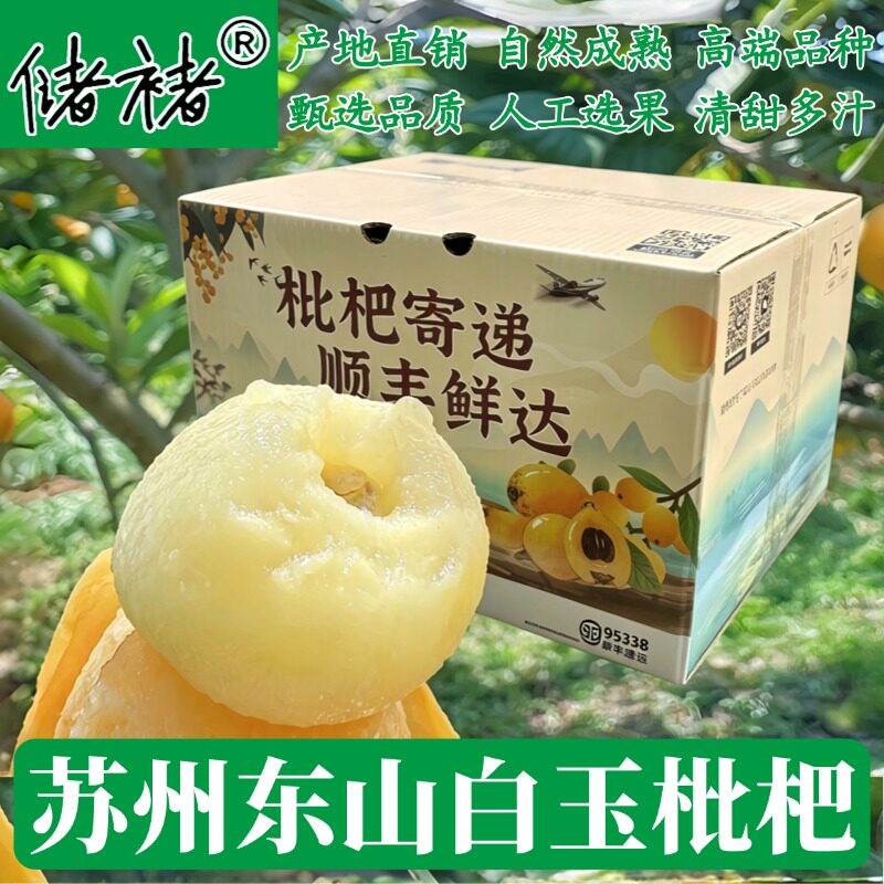 【空运】正宗苏州东山白玉枇杷孕妇新鲜枇杷果大五星枇杷端午礼盒