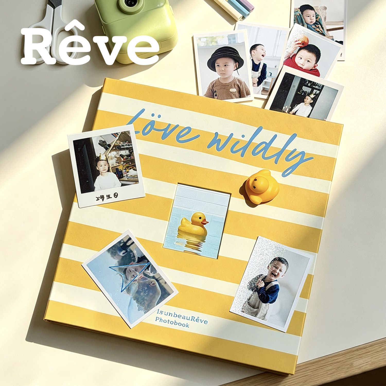 Reve白日梦原创相册家用成长纪念宝宝照情侣自粘覆膜相册收纳礼物
