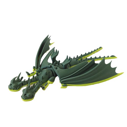 3D打印双头龙巴夫和贝奇模型玩具驯龙高手西方龙公仔可动手办摆件