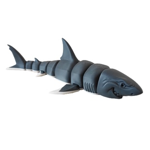 3D打印大白鲨模型关节可活动巨齿鲨鲨鱼仿真海洋动物玩具虎鲨手办