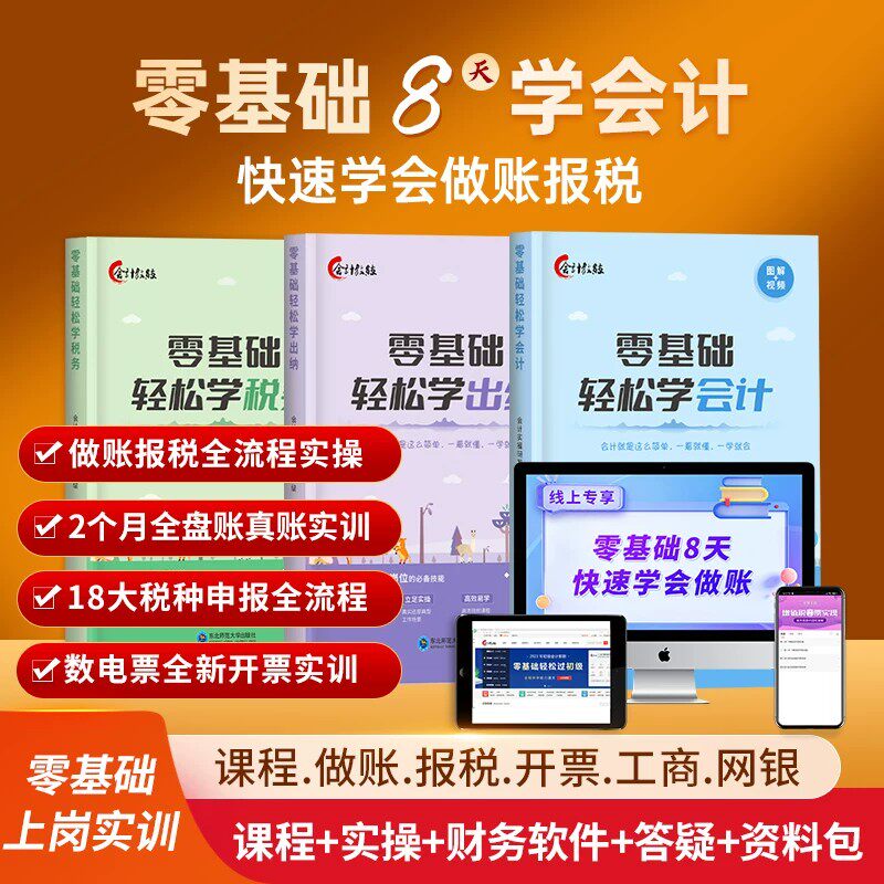 零基础轻松学会计出纳税务报税财务会计准则实操做账入门零基础自学教程网络课程教材一本书读懂实务财做账报税务精通中欣会计教练