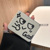 7男女款 搞怪线条表情适用华为PuraX手机壳新款 小米mixflip2折叠屏p50pocket2拼色肤感荣耀V小众三星zflip6