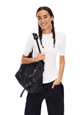 Costustoot 原牛丹宁牛仔设计感单肩包通勤百搭大容量休闲托特包