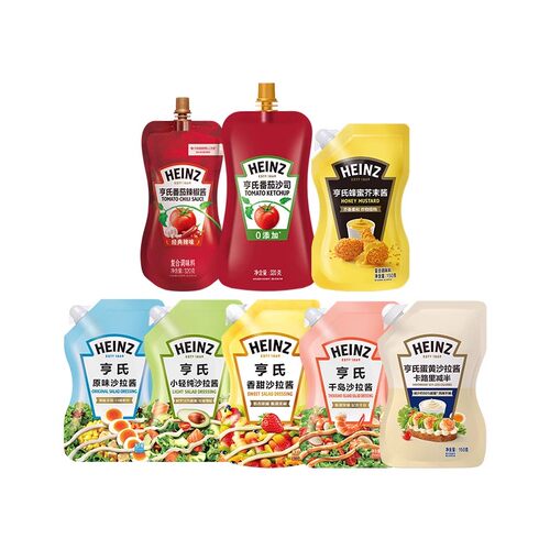 亨氏番茄酱健身轻食餐果蔬沙拉酱蛋黄酱千岛芝麻沙拉汁油醋汁