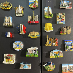 法国巴黎国外世界旅游2024新款卢浮宫冰箱贴3d创意磁性贴文创装饰
